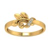 22K Stylish Stoned Gold Ring for Women's